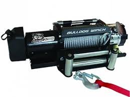 BULLDOG Winch 10039 Trailer Winch (12000lb Trailer with 90 Ft. Wire Rope, Roller Fairlead, Mounting Plate, Low Profile), 1 Pack