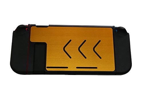 Aluminum Anti-scratch Dustproof Hard Back Protective Case Cover Shells for Nintendo Switch NS Console with Joy-Con Controller (Gold) - Thumbnail 4