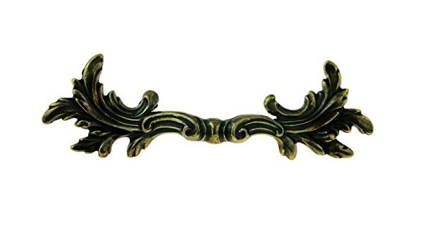 Antique Brass French Provincial Leaf Drawer Pull 2 1 2 Cabinet