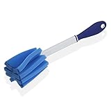 Comfort Good Grip Dual-headed Foam Scouring Bottle Brush Sponge with Rubberized Handle