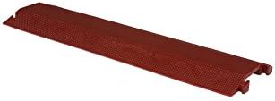 Elasco ED1010-R Drop Over Cable Management, Single Channel, 4" Channel Width, 1" Channel Height, 36" x 10.5" x 1.5", 8850 lb. per Tire Load Capacity, Red