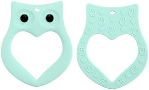 Yelovemei Hot Sales FDA Silicone Baby Soft Chewable Toys BPF Free Silicone Owl Style Silicone Baby Teething Toys (lightgreen)