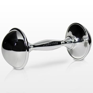 silver baby rattle engraved