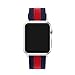 for Apple Watch Band, Soft Silicone Strap Replacement Bracelet Band with Stainless Metal Clasp for iWatch Series 4 Series 3 Series 2 Series 1 Sport and Edition(42/44mm-Dark Blue/Red)