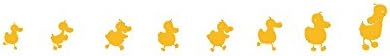 Winhappyhome 8 Small Yellow Ducks Wall Art Sticker for Kids Bedroom Living Room Background Removable Decor Decals