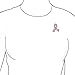 Bling Jewelry Pink Crystal Enamel Breast Cancer Ribbon Pin Gold Plated