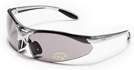 Luna Orbit Running Cycling Sunglasses with Grey/Clear/Transparent Lenses (Grey Frame) Hard Protective Case