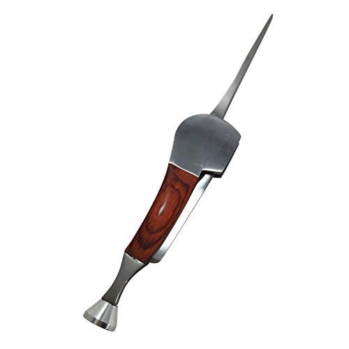 FULUSHOU 3 in 1 Stainless Steel And Rosewood Tobacco Pipe Smoke Knife Scraper Cleaner Tamper