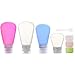 TSA Approved Silicone Travel Size Toiletry Bottles Set, 9 Pieces Leak Proof Empty Cosmetic Containers, 3 oz. 2 oz. 1.25 oz Squeeze Bottles + 20 G Cream Jars