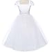 Little Girls' Cap Sleeve Classic First Communion Flowers Girls Dresses