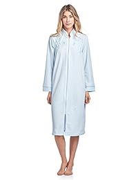Casual Nights - Albornoz de forro polar con cremallera para mujer