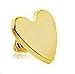 Heart Dermal 1.2mm (16g) 4mm Herat 24k Over Surgical Steel (1pc)