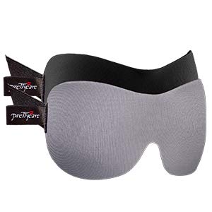 PrettyCare 3D Sleep Mask (Black and Grey with 2 Pack) Eye Mask for Sleeping - Contoured Night Blindfold for Airplane with EarPlugs & Yoga Silk Eye Bags for Travel, Best for Men Women