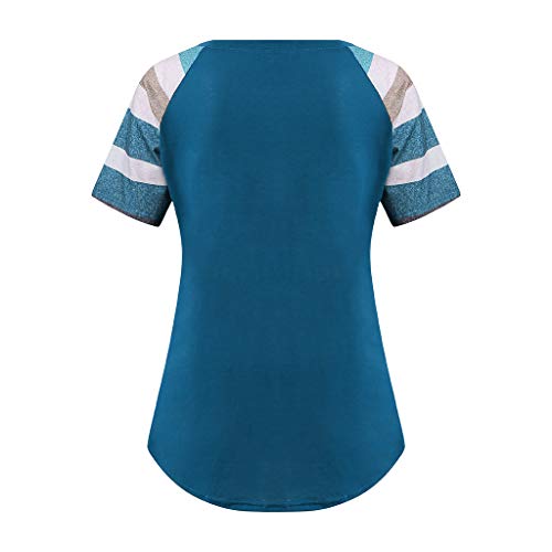 image for baskuwish Women's Maternity Layered Nursing Tops Solid Short Sleeve He