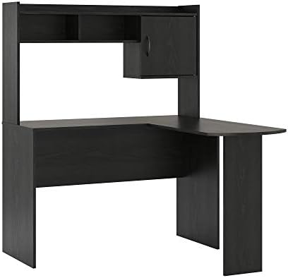 L Shape Desk Home Office Workstation Furniture Laptop Computer Corner Table PC Study Writing Reading Cubbies Cabinet Storage Organize Black