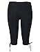 Hilor Women's Rash Guard Board Shorts UPF50+ Sports Capris Swim Bottom Skinny Surfing Tights Leggings Black 18