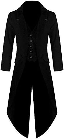 Men's Tailcoat Steampunk Gothic Jacket Victorian Vintage Cosplay Simple Estilo Long Tuxedo Jacket Uniform Coat