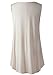 LARACE Women Solid Sleeveless Tunic for Leggings Swing Flare Tank Tops (1X, Beige)