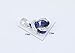 Crystalline Azuria Blue Simulated Sapphire Zirconia Crystals Jewelry Set Pendant Necklace 18 inches Earrings Bracelet 18K White Gold Plated