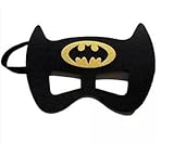12 Pieces Superheroes Party Character Felt Fun Cosplay Masks Headwear Spiderman Superman Boys and Girls Theme (Batman)