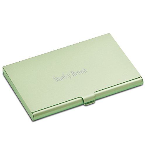 Personalized Colorful Aluminium Alloy Credit Card Business Card Holder Card Case - Free Custom Engraving (green) - Thumbnail 3