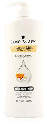 Lover's Care Goat's Milk Body Lotion 3X Moisturizing for Dry Skin - Royal Jelly & Honey - 27.05 Fl. Oz