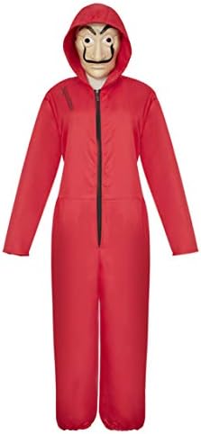 idea cosplay Unisex Adults Kids La Casa De Papel Dali Red Jumpsuits Mask Costume