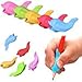 Leyaron 30 Pcs Silicone Pencil Grips Ergonomic Writing Aid, Right Handed Pen Training Grip Holder for Kids, Students and Adults, Assorted Colors