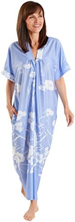 Flowing Long Lilac Kaftan with Front Zip, Sizes 8-36