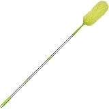 Sumind 153 cm Electrostatic Duster Fluffy Microfiber Cleaning Duster, Static Bendable Green Duster with Detachable Long Pole for Home, Office and Cars