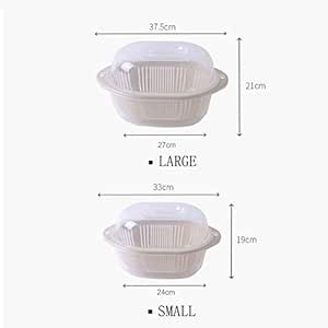 Stoge Cesta de Drenaje de Frutas y Verduras, Caja de Almacenamiento de