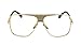 GAMT Retro Square Gold Frame Aviator Men's Goggles Plain Glasses Gold-clear