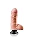 Real Feel Deluxe No 2 Wallbanger Dildo Waterproof, Flesh, 6.5 Inch