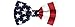 Men's American Flag Bow Tie Pre Tied USA Patriotic BOWTIE
