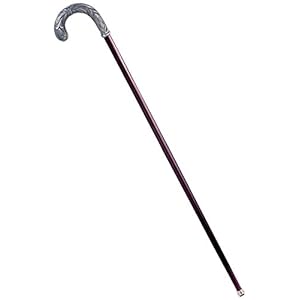 Design Toscano Parisian Dandy Crook Handle Pewter Walking Stick