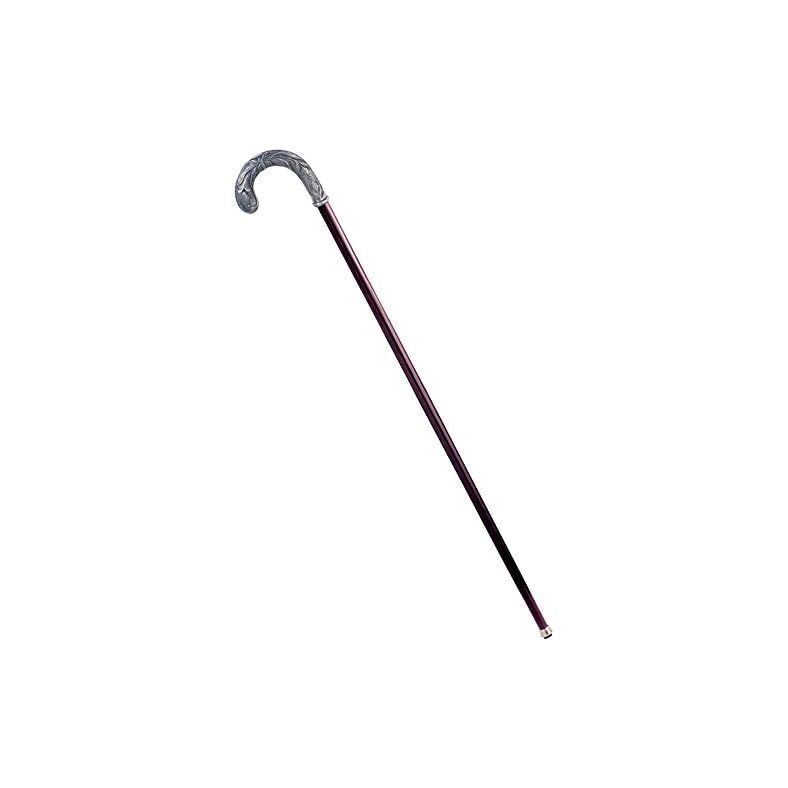 Design Toscano Parisian Dandy Crook Handle Pewter Walking Stick