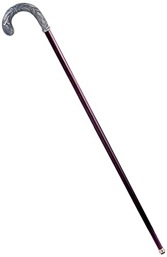 Design Toscano Parisian Dandy Crook Handle Pewter Walking Stick