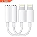 2 Pack Headphone Jack Adapter, QXPLAZA Lightning Connecter to 3.5mm Audio Jack Earphone Extender Jack Stereo for iPhone 7 / 7 Plus - Not Support IOS 10.3