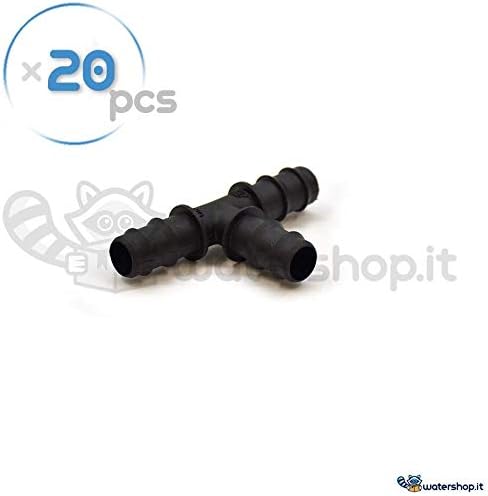 WaterShop 14010-2 Pcs Irrigation Tee ø 20, Black