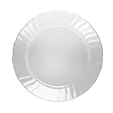 WNA Cut Crystal Heavyweight Clear Plastic Party Plates, 70 Count