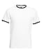 Fruit of the Loom Mens Ringer Short Sleeve T-Shirt (XL) (White/Black)