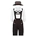 YiZYiF Oktoberfest Costume Traditional German Boy Uniform Suspender Shorts with Shirt and Hat Outfits Clothes Set White&Brown 5-6
