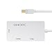 OMorc 3-in-1 Mini DisplayPort Thunderbolt to DVI VGA HDMI TV Adapter Cable for Apple iMac and MacBook Surface Book Surface Pro 3/4 ThinkPad X1