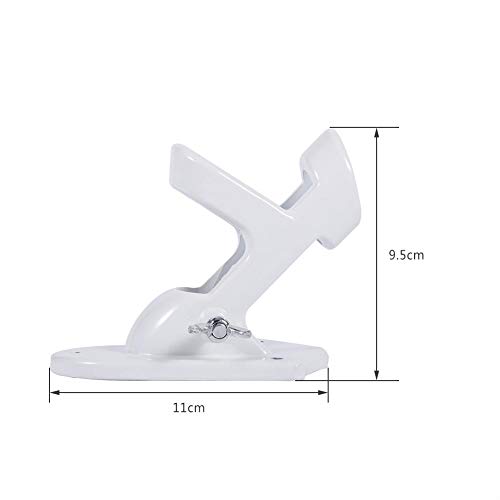 Strnek Aluminium Alloy Flag Pole Holder, Mounting Fixed Wall Mount 1" Flagpole Displays Bracket Mount 2 Positions Flag White - Thumbnail 3
