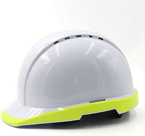 JQJXAQM New Fluorescent Safety Helmet Site Night Construction Leading Type Electric Labor Insurance Helmet Construction White Anti-mite Breathable (Color : Green)