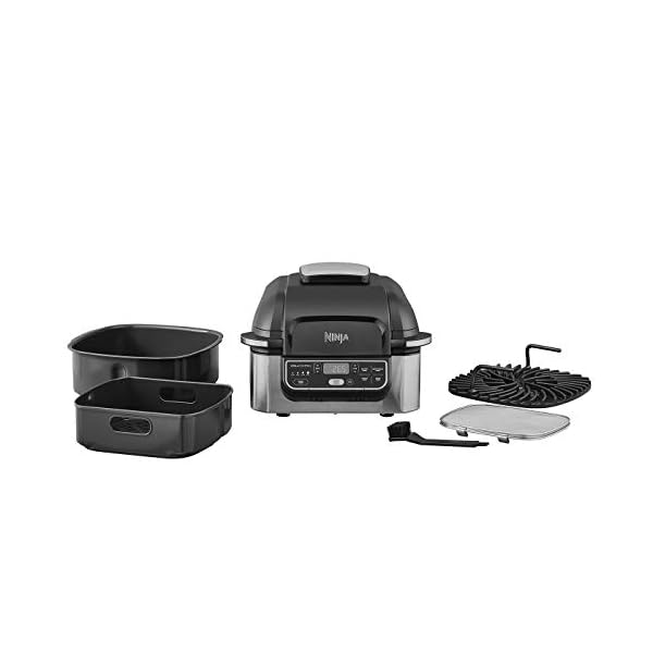 Ninja Foodi Health Grill and Air Fryer [AG301UK] 5.7 Litres, Brushed Steel and Black