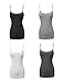 Made by Emma Basic Solid Long Length Adjustable Spaghetti Strap Tank Top 4Color Pack2 L