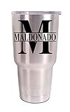 Personalized YETI 30 oz.Tumbler Split Monogram CUSTOM Laser Engraved