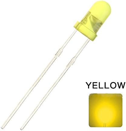New grams 1000pcs/lot F3 Mini LED Diode 3mm Yellow Color Diffused Round DIP Light-Emitting Diode LED Lamp Light Electronics Component
