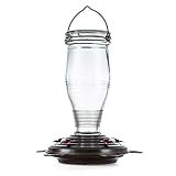 BOLITE 18006 Hummingbird Feeder, Vintage Bottle Glass Hummingbird Feeders for Outdoors, 25 Ounces